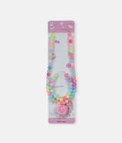 Elegant Smockers LK | Beaded Necklace & Bracelet Set - Pastel Neon | Sri Lanka 