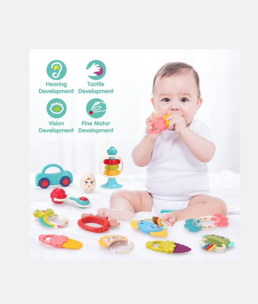 Elegant Smockers LK | Bibi-Inn Handbell Baby Rattle 7 Pcs Set | Sri Lanka 