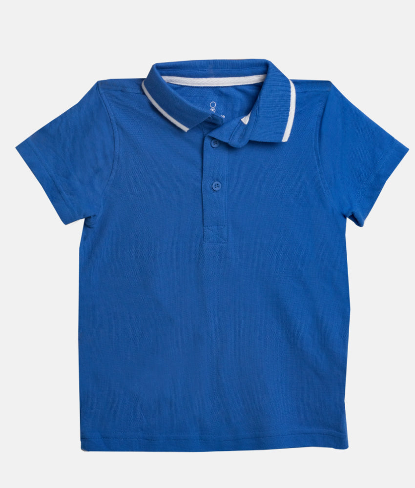 Elegant Smockers LK | Blue Collared Baby Boys T-Shirt | Sri Lanka 