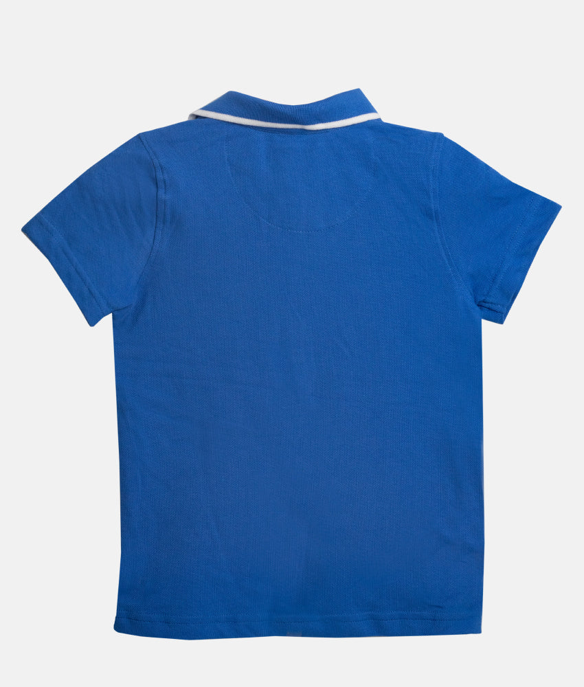 Elegant Smockers LK | Blue Collared Baby Boys T-Shirt | Sri Lanka 