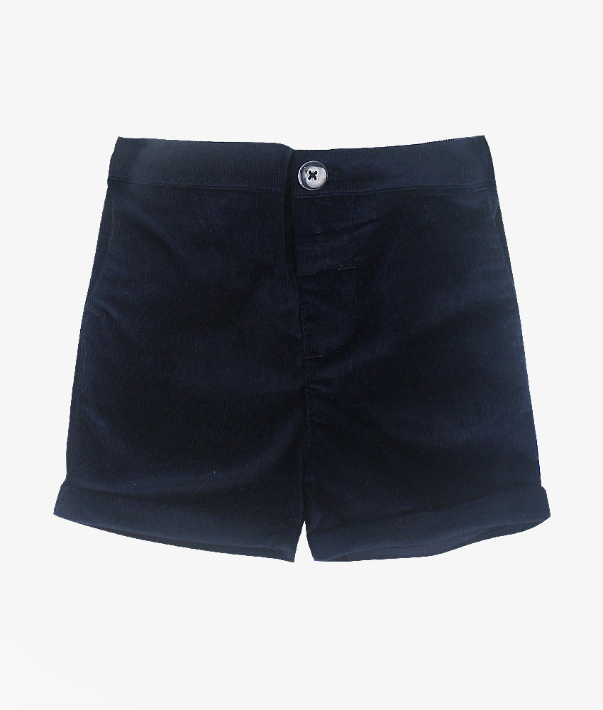 Elegant Smockers LK | Boys Corduroy Shorts - Dark Blue | Sri Lanka 