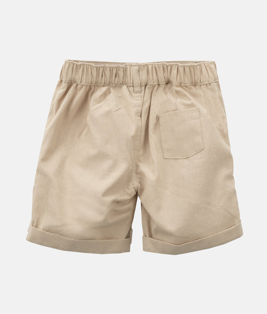 Elegant Smockers LK | Boys Cotton Shorts  - Beige | Sri Lanka 