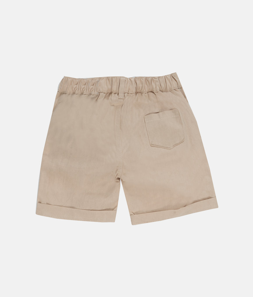 Elegant Smockers LK | Boys Linen Shorts - Beige | Sri Lanka 