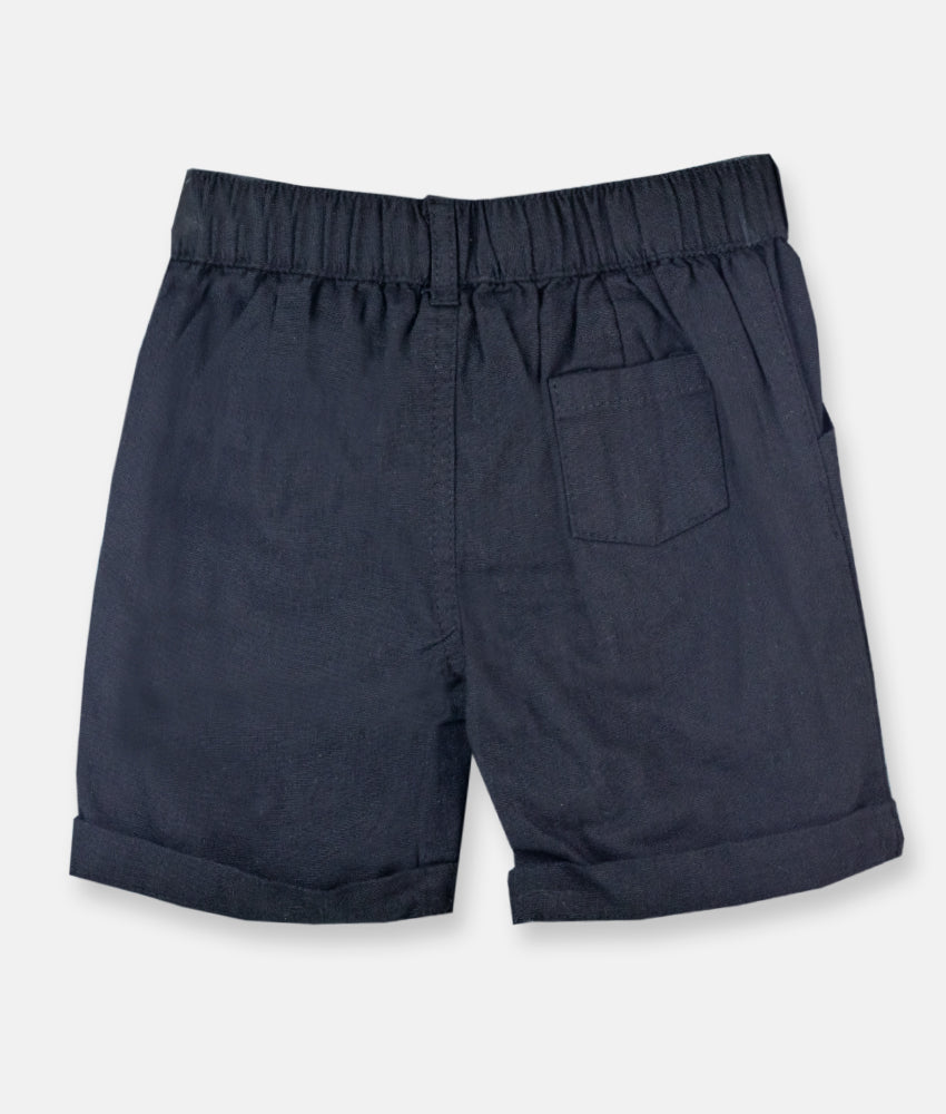 Elegant Smockers LK | Boys Linen Shorts  - Black | Sri Lanka 