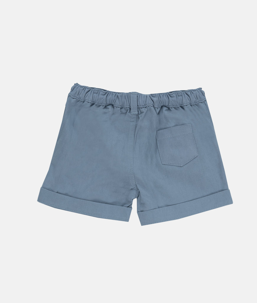 Elegant Smockers LK | Boys Linen Shorts  - Light Blue Grey | Sri Lanka 