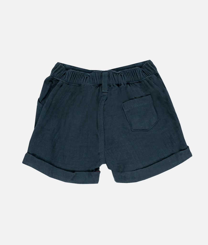 Elegant Smockers LK | Boys Muslin Shorts  - Ford Dark Green | Sri Lanka 