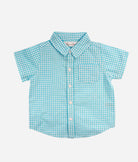 Elegant Smockers LK | Boys Plaid Casual Shirt - Light Blue | Sri Lanka 