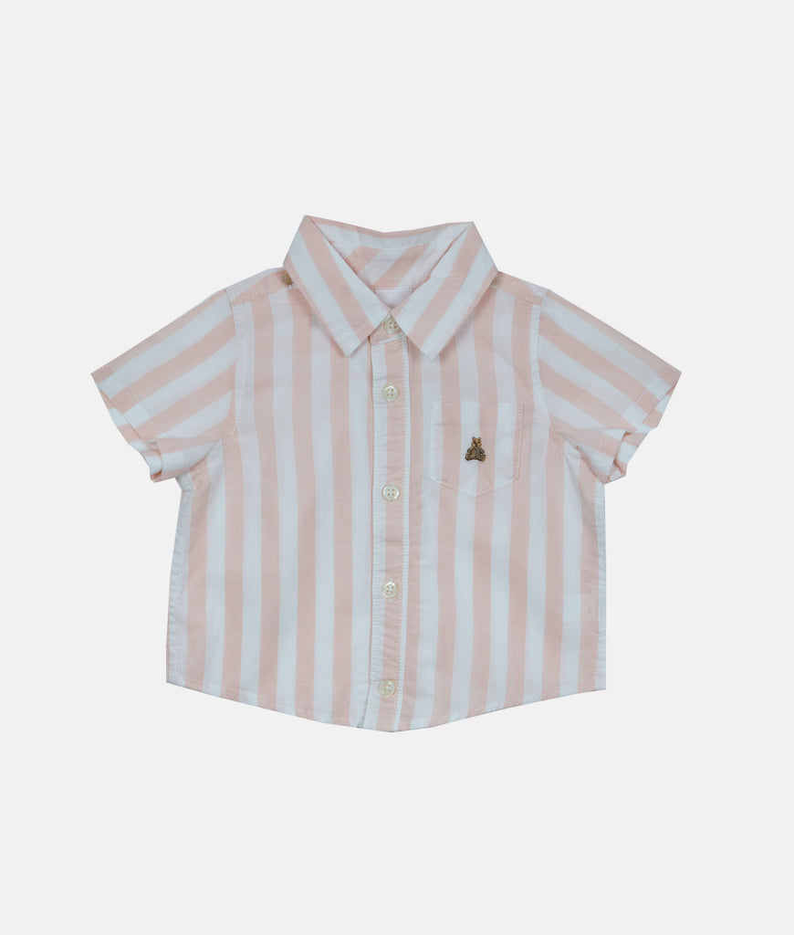 Elegant Smockers LK | Boys Shirt  - Peach Stripes | Sri Lanka 