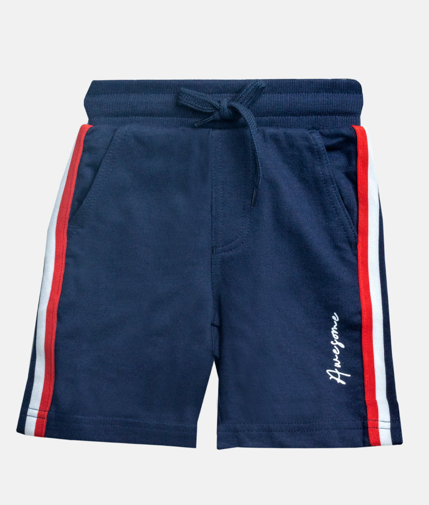 Elegant Smockers LK | Boys Sweat Shorts - Awesome - Navy Blue | Sri Lanka 