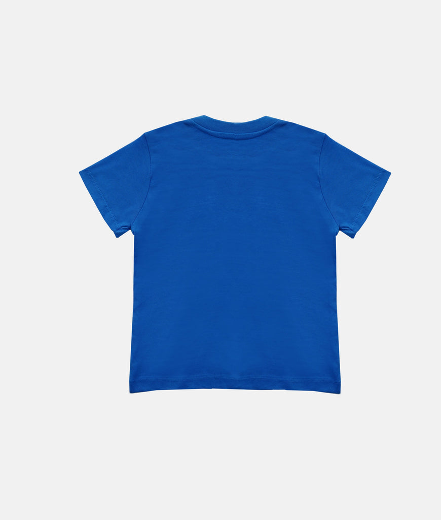 Elegant Smockers LK | Boys T-shirt  - Azure Blue Crocodile Print | Sri Lanka 