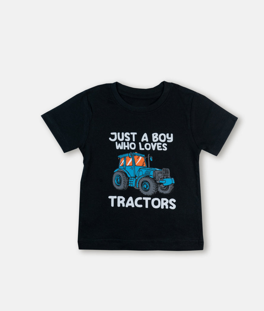 Elegant Smockers LK | Boys T-shirt - Just a Boy Who Loves Tractors | Sri Lanka 