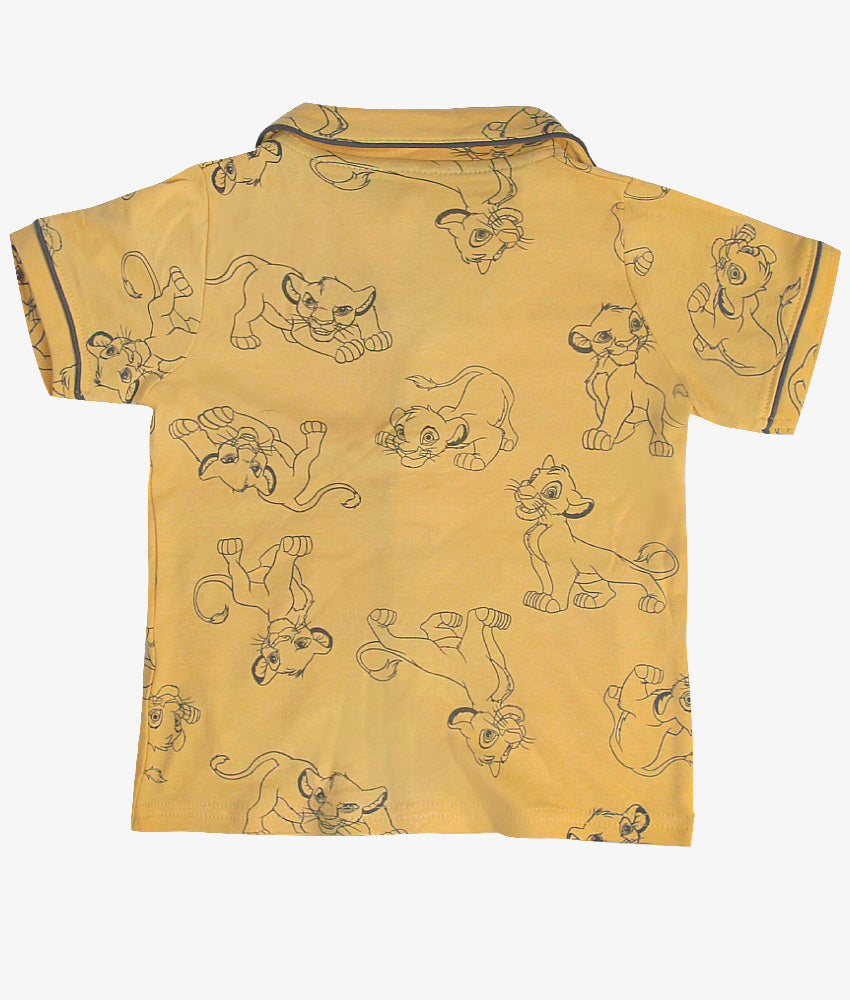 Elegant Smockers LK | T-Shirt & Short 2pcs Set - Yellow Simba | Sri Lanka 