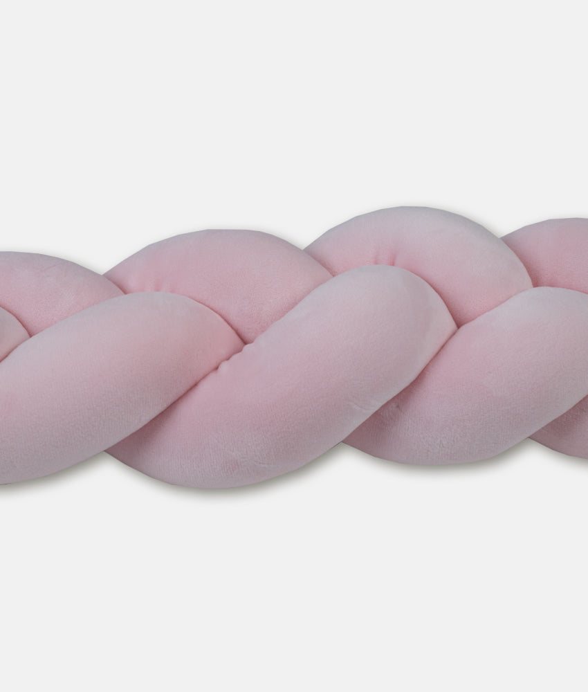 Elegant Smockers LK | Braided Baby Cot Bumpers - Light Pink | Sri Lanka 