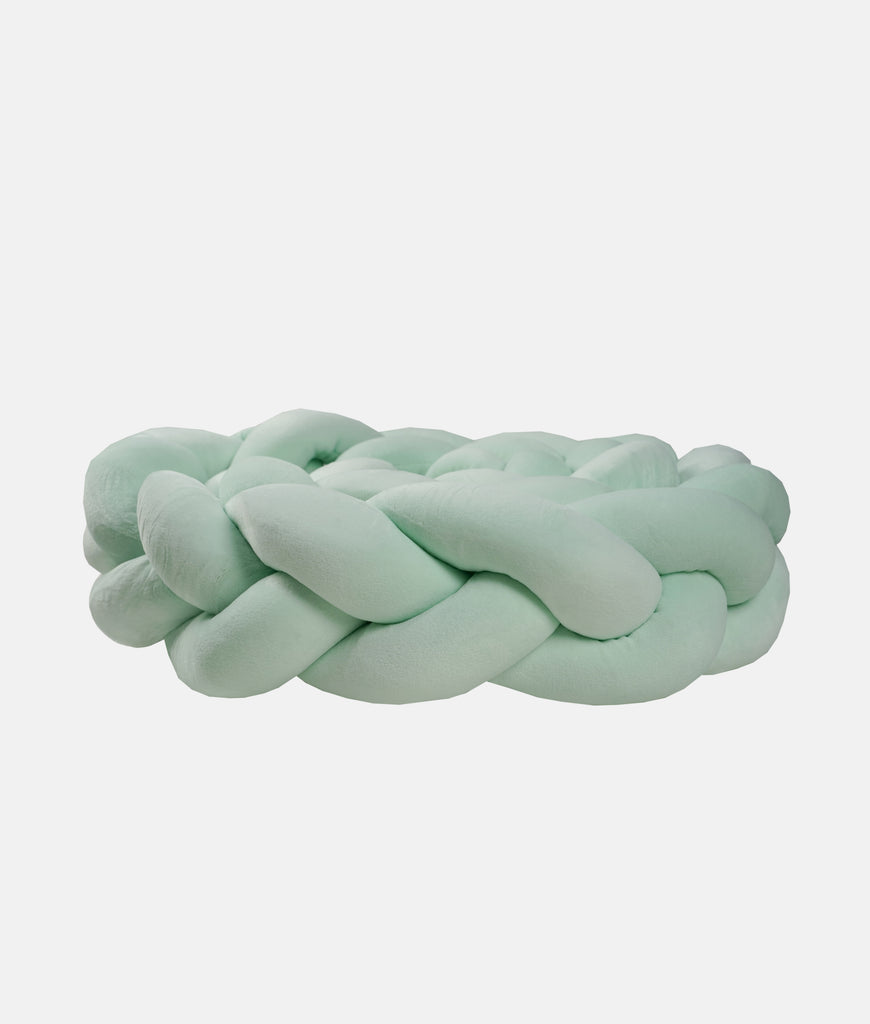 Elegant Smockers LK | Braided Baby Cot Bumpers - Mint | Sri Lanka 