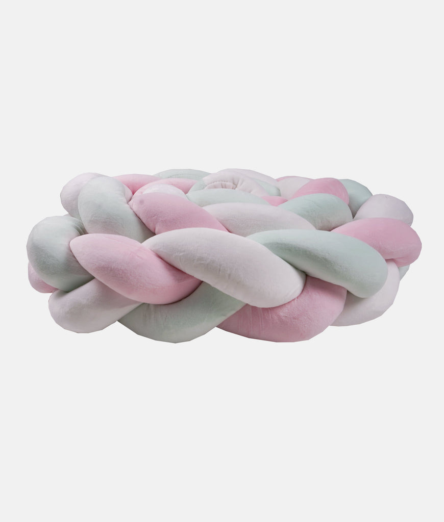 Elegant Smockers LK | Braided Baby Cot Bumpers - Pink Color Mix | Sri Lanka 