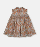 Elegant Smockers LK | Bronze Wild Floral Smocked Girls Dress | Sri Lanka 
