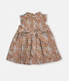 Elegant Smockers LK | Bronze Wild Floral Smocked Girls Dress | Sri Lanka 