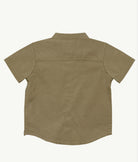 Elegant Smockers LK | Brown Short Sleeve Chinese Collar Boys Shirt | Sri Lanka 