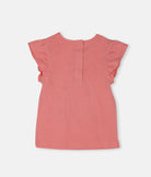 Elegant Smockers LK | Coral Pink Pretty Butterfly Print Girls T-Shirt | Sri Lanka 