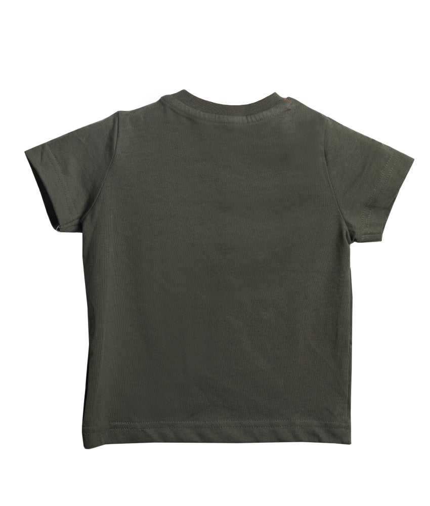 Elegant Smockers LK | Cotton Jersey Boys Crewneck T-Shirt - Army Green | Sri Lanka 