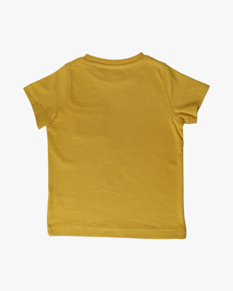 Elegant Smockers LK | Cotton Jersey Boys Crewneck T-Shirt - Mustered Yellow | Sri Lanka 
