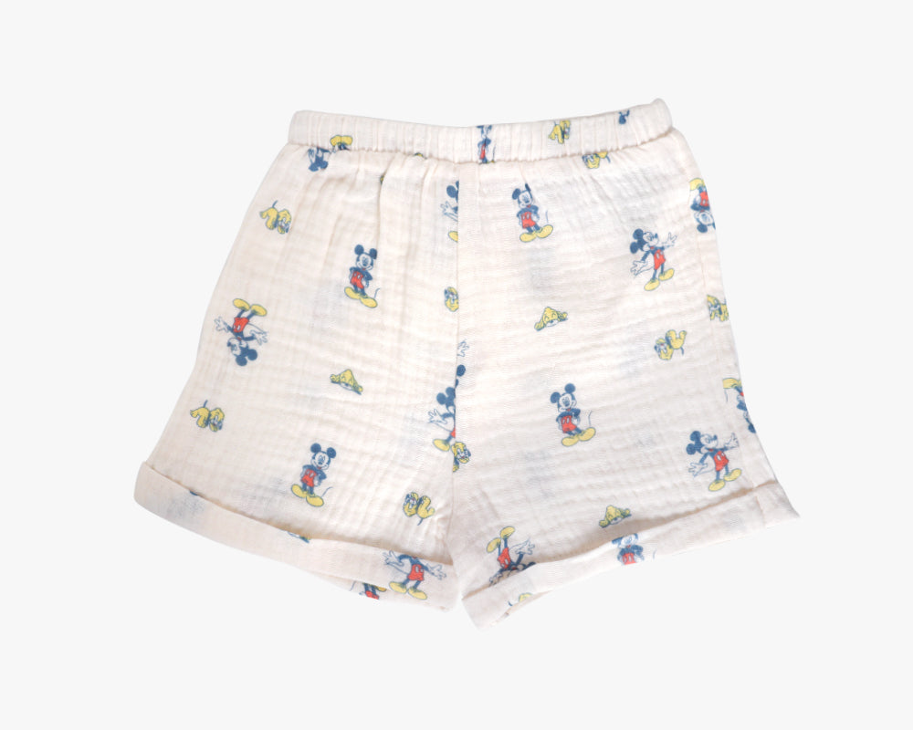 Elegant Smockers LK | Cotton Muslin Shorts  - Ivory Mikey | Sri Lanka 
