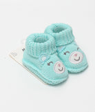 Elegant Smockers LK | Cute Baby Booties - Mint Bear | Sri Lanka 
