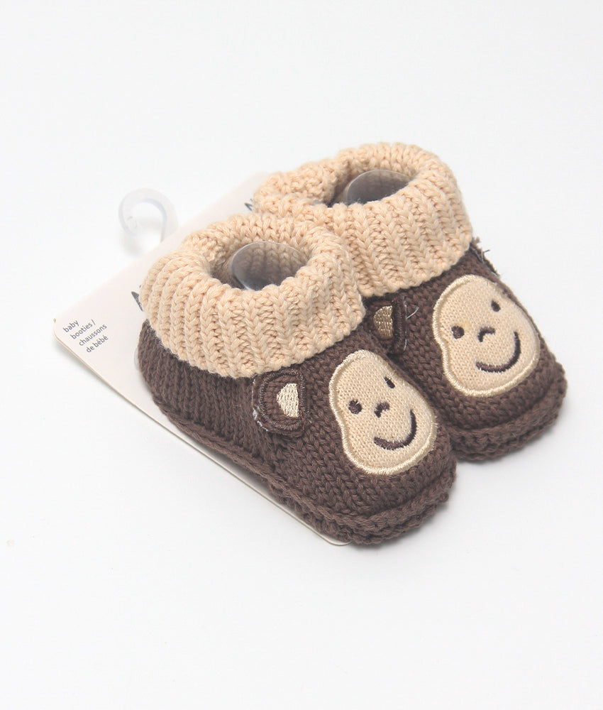 Elegant Smockers LK | Cute Baby Booties - Monkey Face | Sri Lanka 