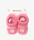 Elegant Smockers LK | Cute Baby Booties - Pink Butterfly | Sri Lanka 