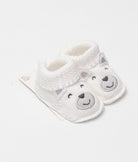 Elegant Smockers LK | Cute Baby Booties - White Bear | Sri Lanka 