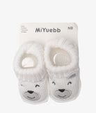 Elegant Smockers LK | Cute Baby Booties - White Bear | Sri Lanka 