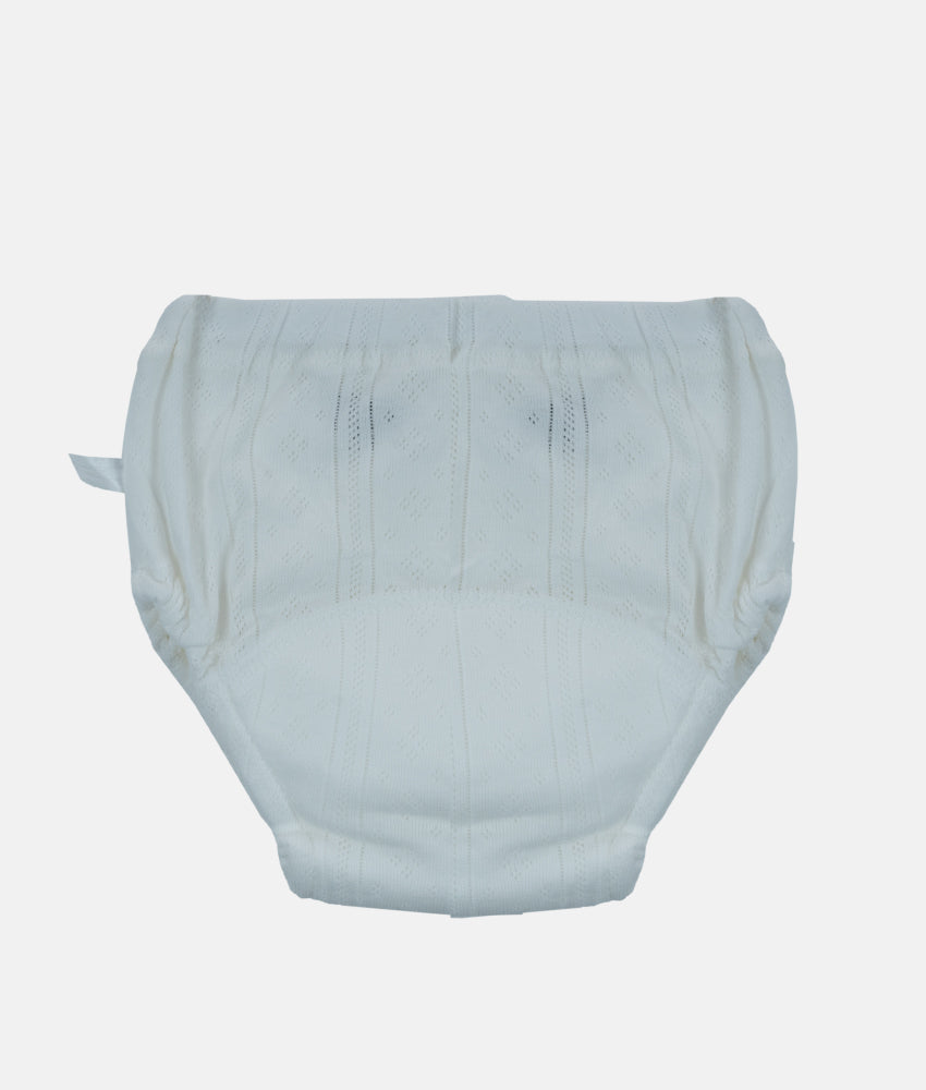 Elegant Smockers LK | Cute Reusable Baby Training Pants - White | Sri Lanka 