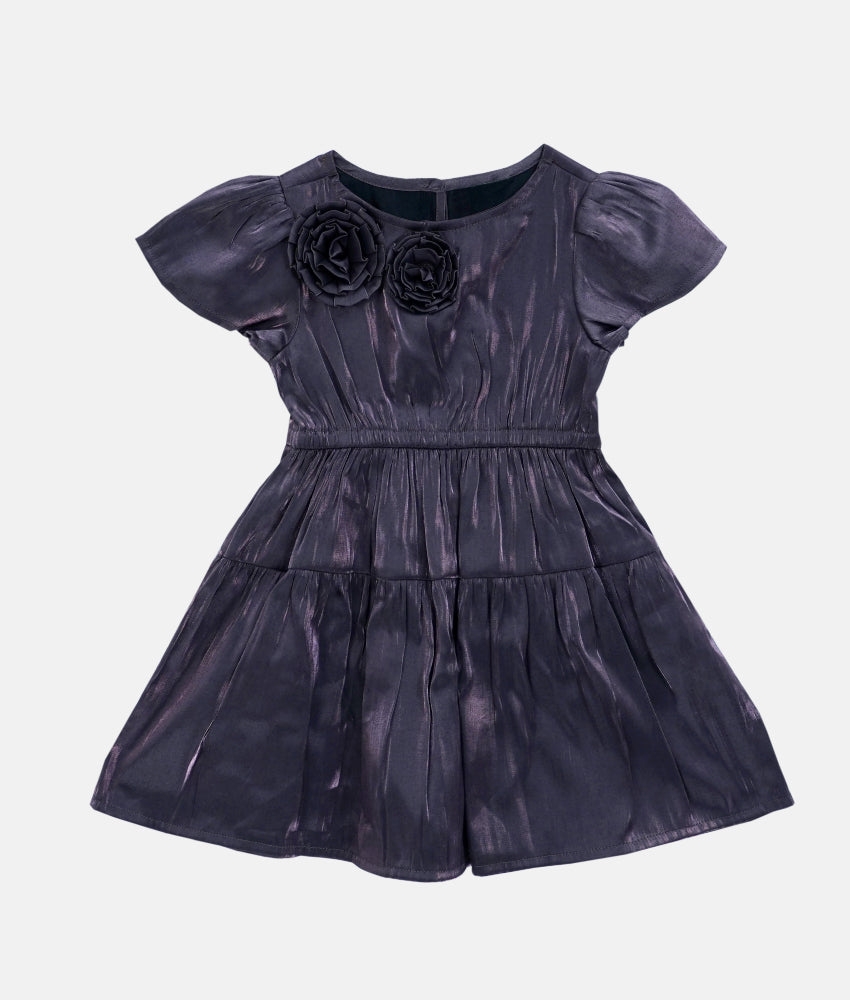 Elegant Smockers LK | Deep Purple Rose Party Dress | Sri Lanka 