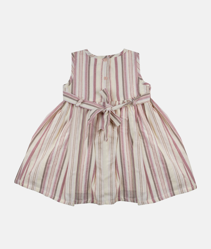 Elegant Smockers LK | Emma Grape Purple Striped Smocked Dress | Sri Lanka 