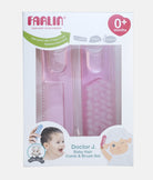 Elegant Smockers LK | Farlin Baby Comb & Brush Set- Pink - 0m+ | Sri Lanka 