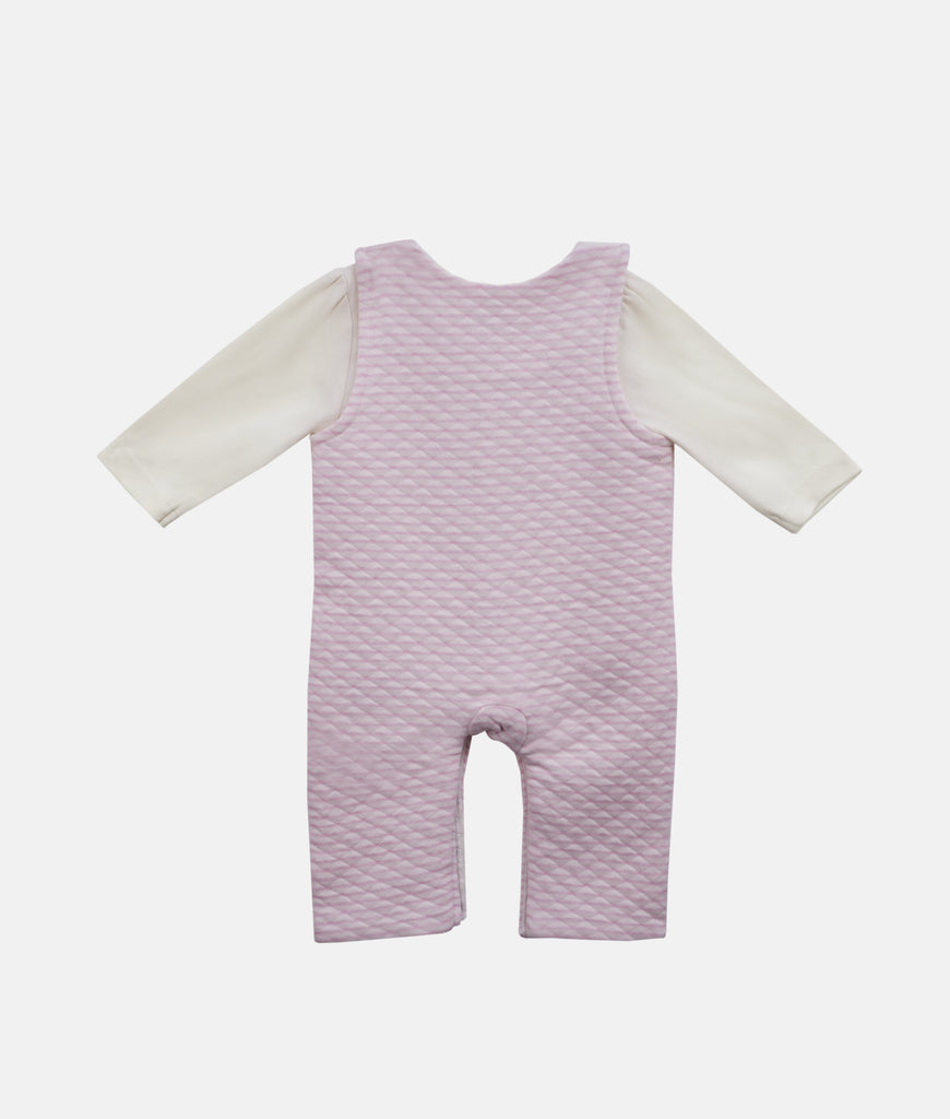 Elegant Smockers LK | Girls Bodysuit & Pink Stripes Romper 2Pcs Set - Magical | Sri Lanka 