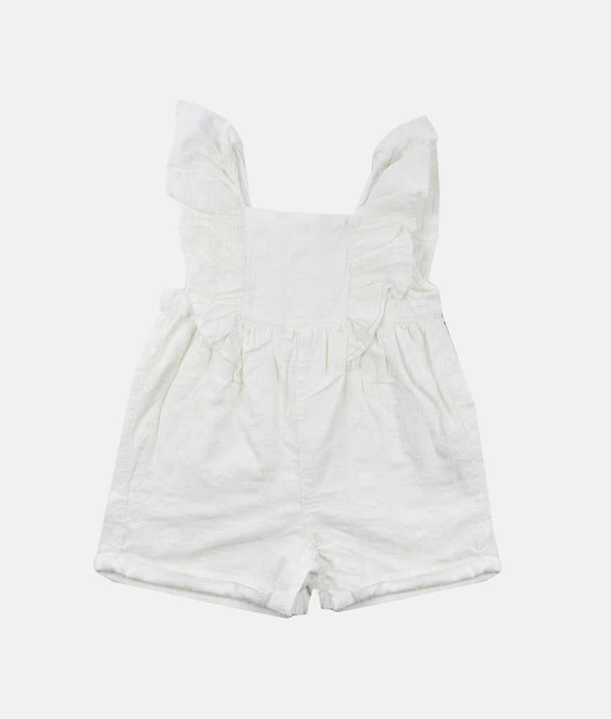 Elegant Smockers LK | Girls Cutwork Strap Play Suit - Ivory | Sri Lanka 