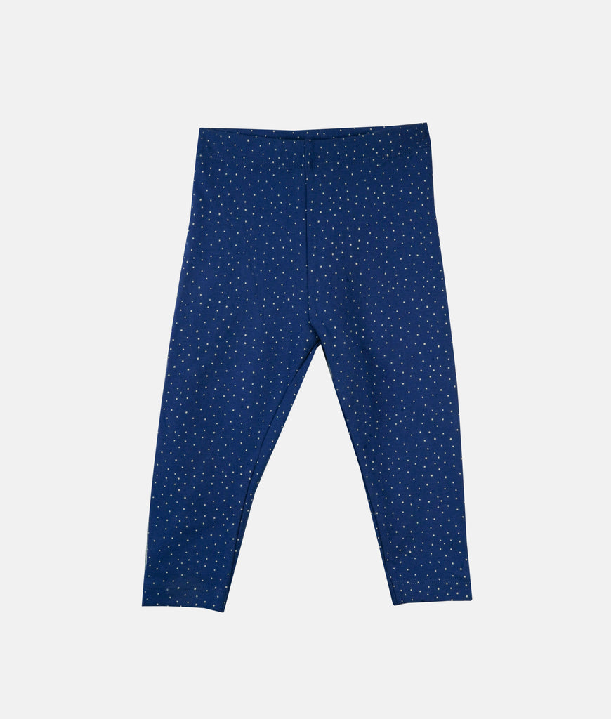 Elegant Smockers LK | Girls Leggings - Blue White Dot Print | Sri Lanka 