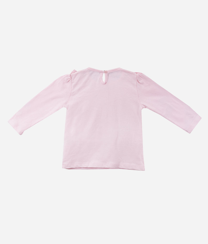 Elegant Smockers LK | Girls Long Sleeves T-Shirt - Baby Pink | Sri Lanka 