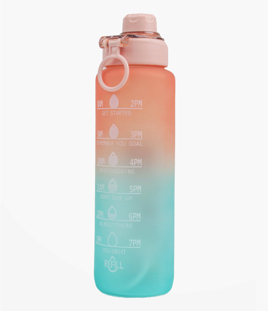 Elegant Smockers LK | Gradient 1L Sports Water Bottle - Peach | Sri Lanka 