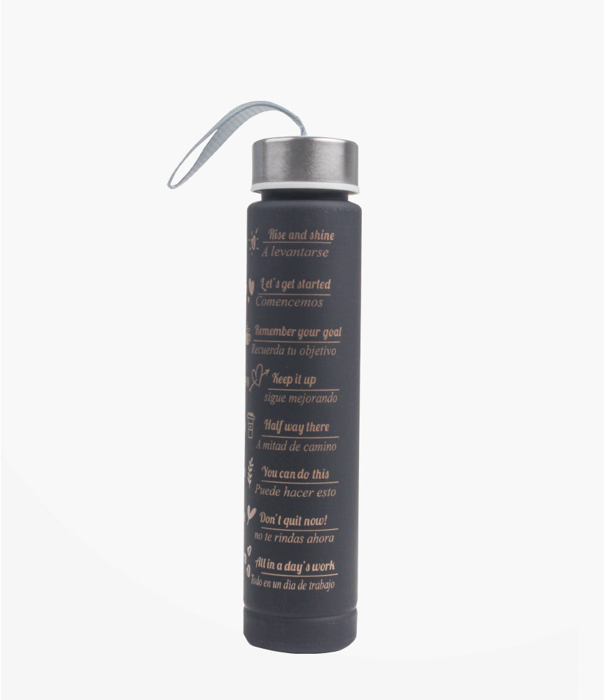 Elegant Smockers LK | Gradient Sports Water Bottle set - 03Pcs - Black(Sliver Lid) | Sri Lanka 