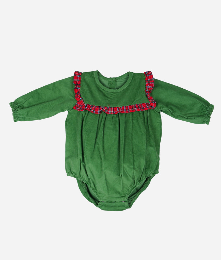 Elegant Smockers LK | Green Long Sleeved Baby Girl Romper | Sri Lanka 