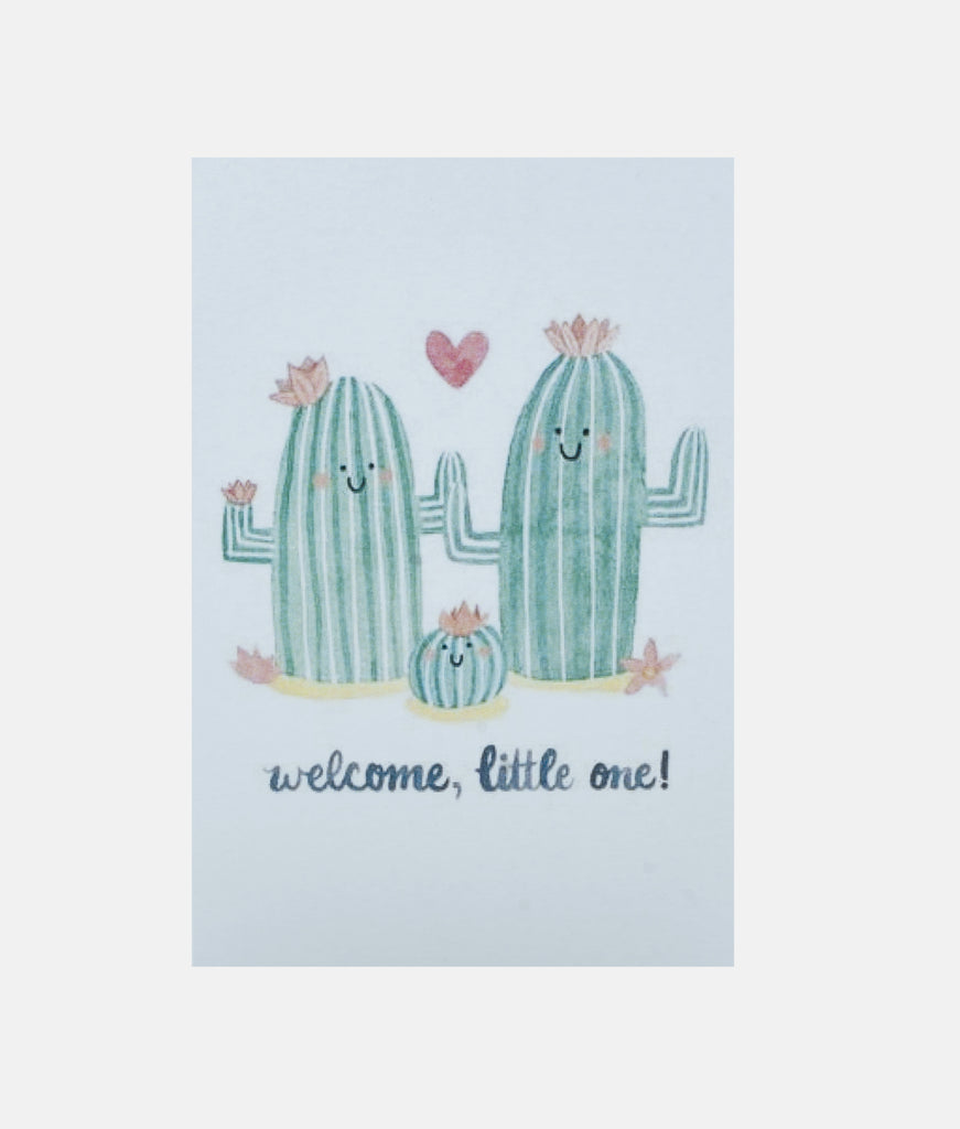 Elegant Smockers LK | Greeting Card - Welcome Little One Cactus | Sri Lanka 