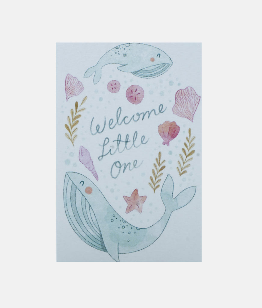 Elegant Smockers LK | Greeting Card - Welcome Little One Whale | Sri Lanka 