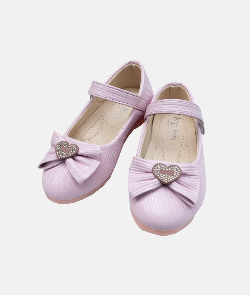 Elegant Smockers LK | Hehainom Girl Shoes - Pink Bow | Sri Lanka 