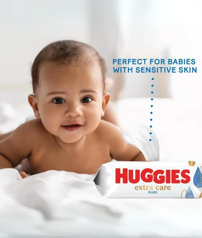 Elegant Smockers LK | Huggies Pure Extra Care Sensitive Baby Wipes - 56Pcs | Sri Lanka 