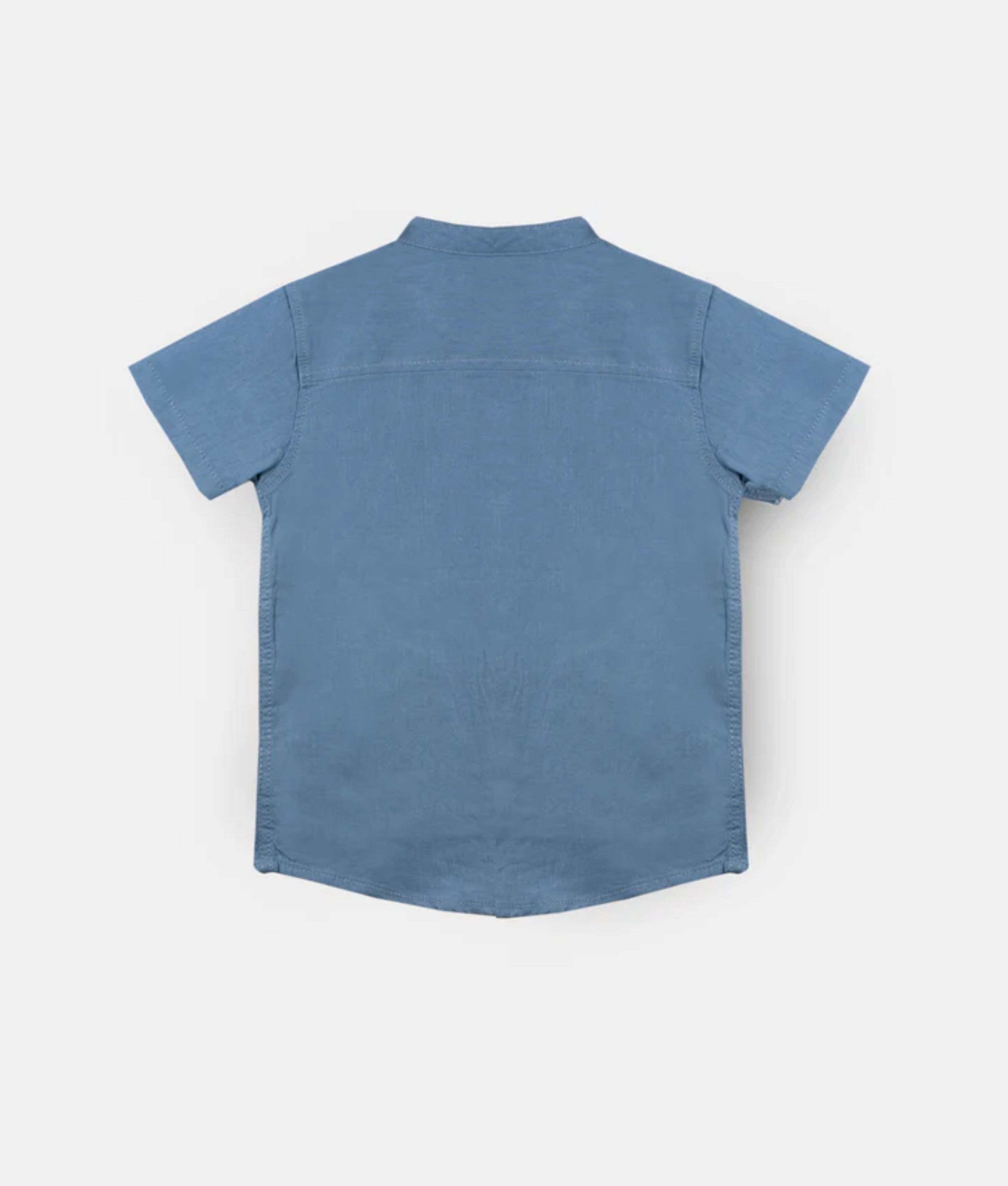 Elegant Smockers LK | Iceberg Blue Chinese Collar Short Sleeved Boys Shirt | Sri Lanka 