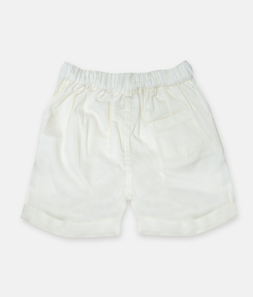 Elegant Smockers LK | Kids Casual Shorts - Ivory White | Sri Lanka 