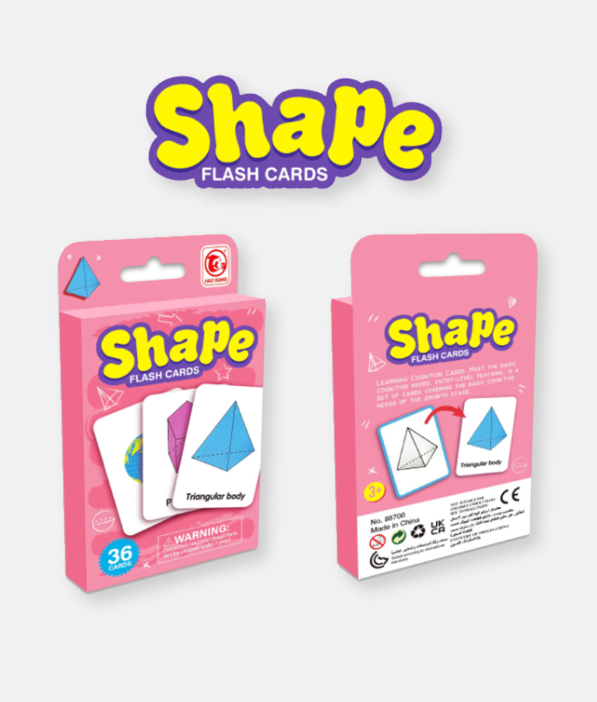 Elegant Smockers LK | Kids Shape Learning Flash Card Set - 36 Cards | Sri Lanka 