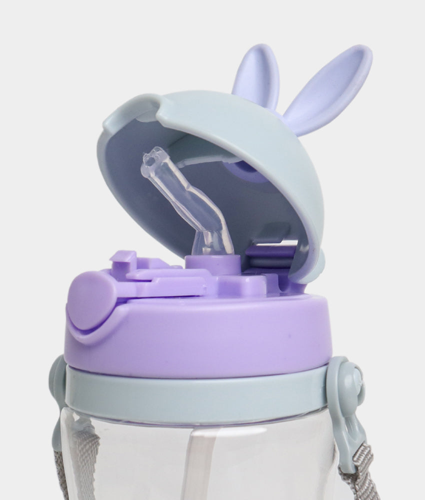 Elegant Smockers LK | Leak-proof Plastic Kids Water Bottle - Purple Ears | Sri Lanka 
